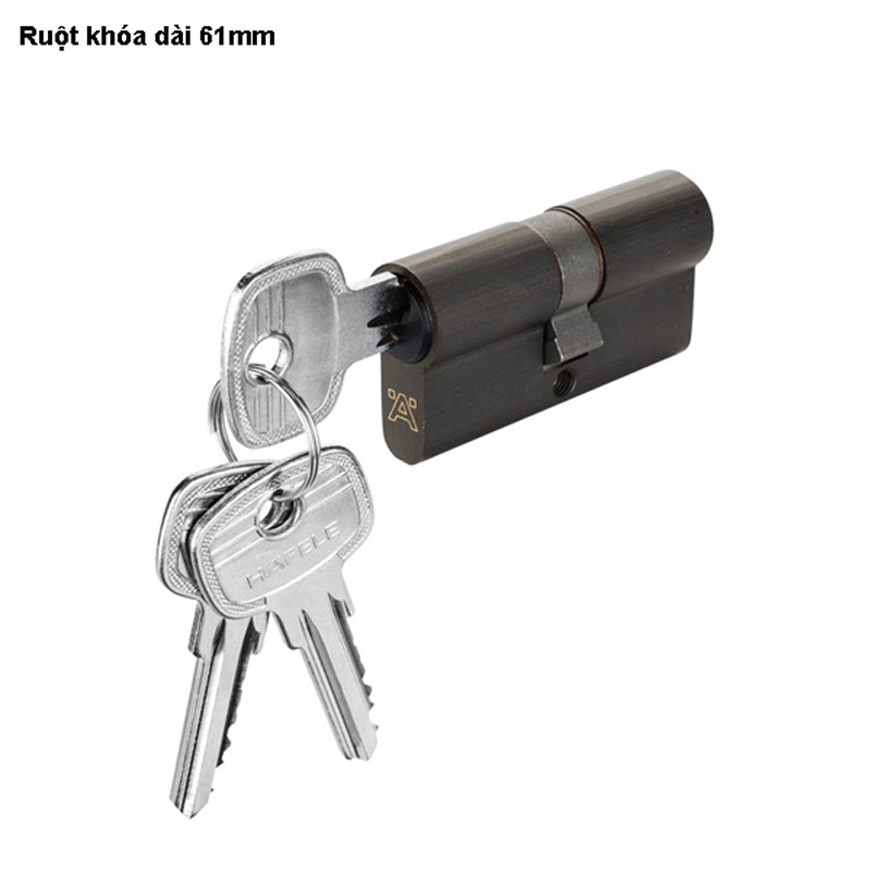 Ruột khóa Hafele hai đầu chìa dài 61mm - 916.63.900