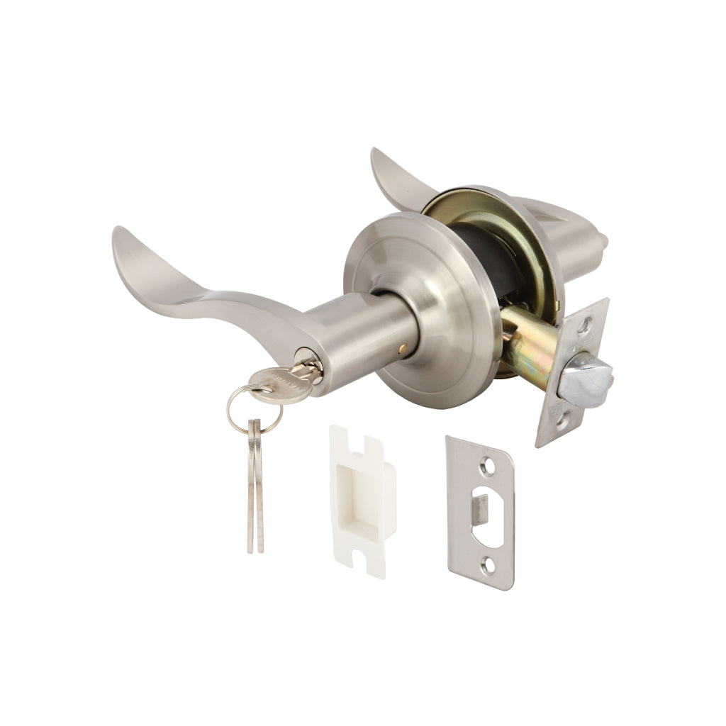 Bộ khóa tay nắm cửa đi Hafele DIY, niken mờ - 489.10.194