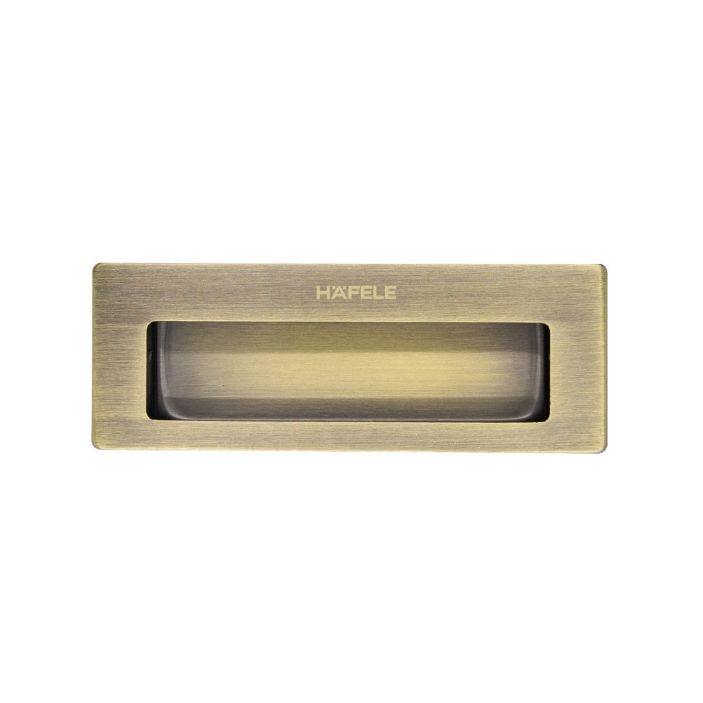 Tay nắm âm 115x42 Hafele DIY, đồng rêu - 489.72.144