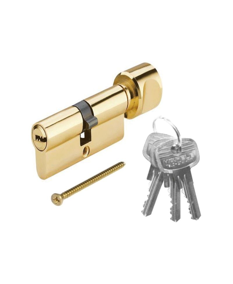 Ruột khóa Häfele 1 đầu chìa 1 đầu vặn 70mm - 916.96.664