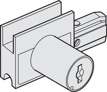 Miếng che cuối có khóa và khe kính Hafele SLIDO DESIGN 25 IF G, 6-8mm - 233.02.420