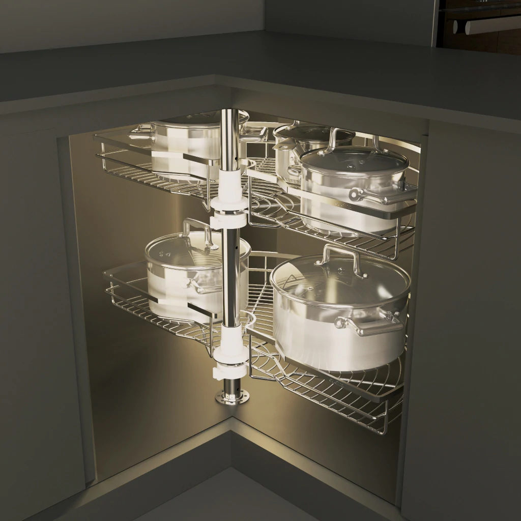 Bộ rổ góc xoay 180 độ - Cucina Mezzo - Inox 304 - 548.37.000