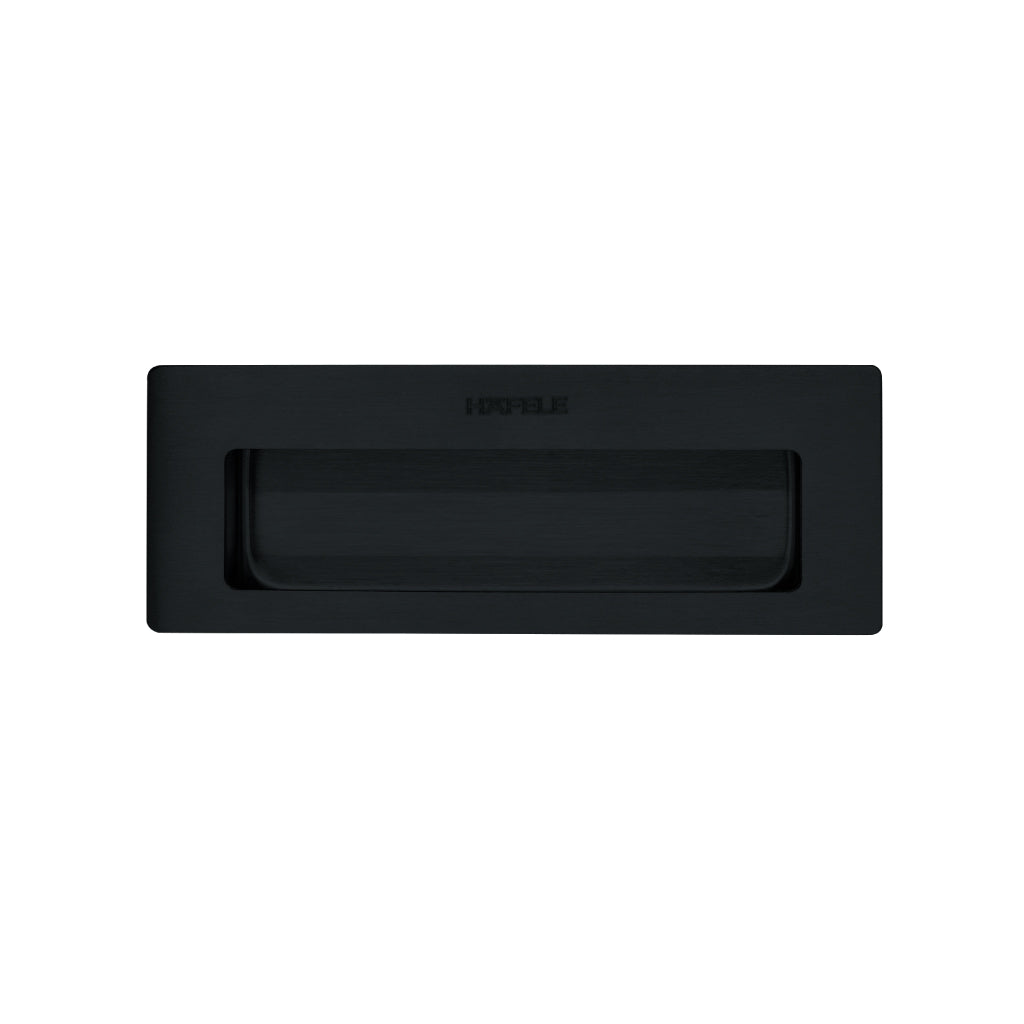 Tay nắm âm 115x42 Hafele DIY, đen mờ - 489.72.135