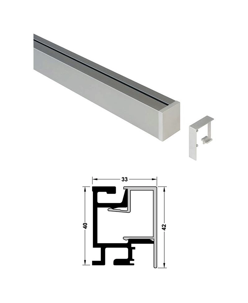 Thanh Nhôm Gắn Tường Dài 900mm Hafele - 521.00.009