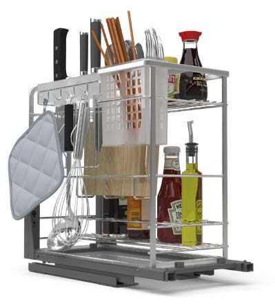Bộ rổ dao thớt, chai lọ - Cucina Sonata 200mm - Inox 304 - 549.20.011