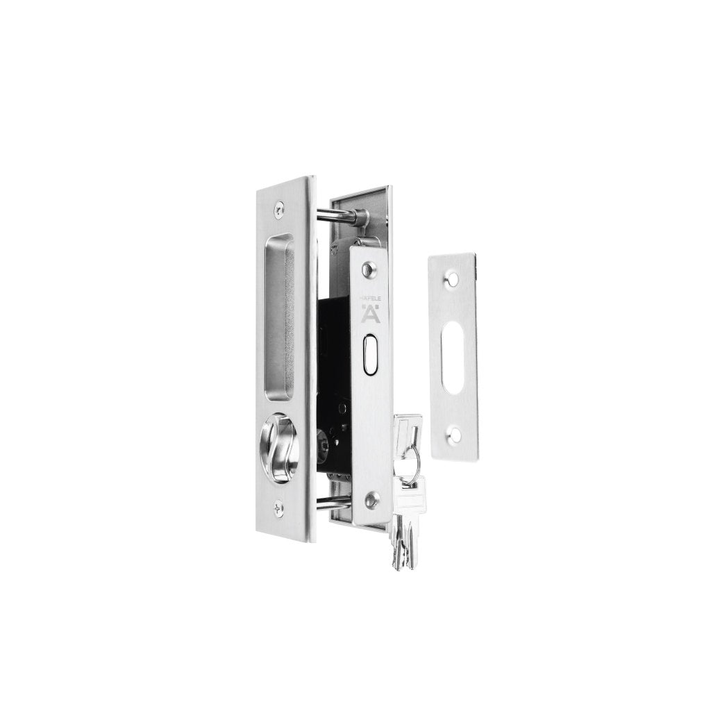 Bộ khóa kèm tay nắm hình chữ nhật - Cửa đi