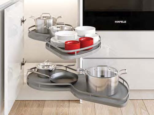 Phụ kiện tủ góc Hafele Kosmo OLLA MOVE 900mm trái - Sơn nano - 541.01.814