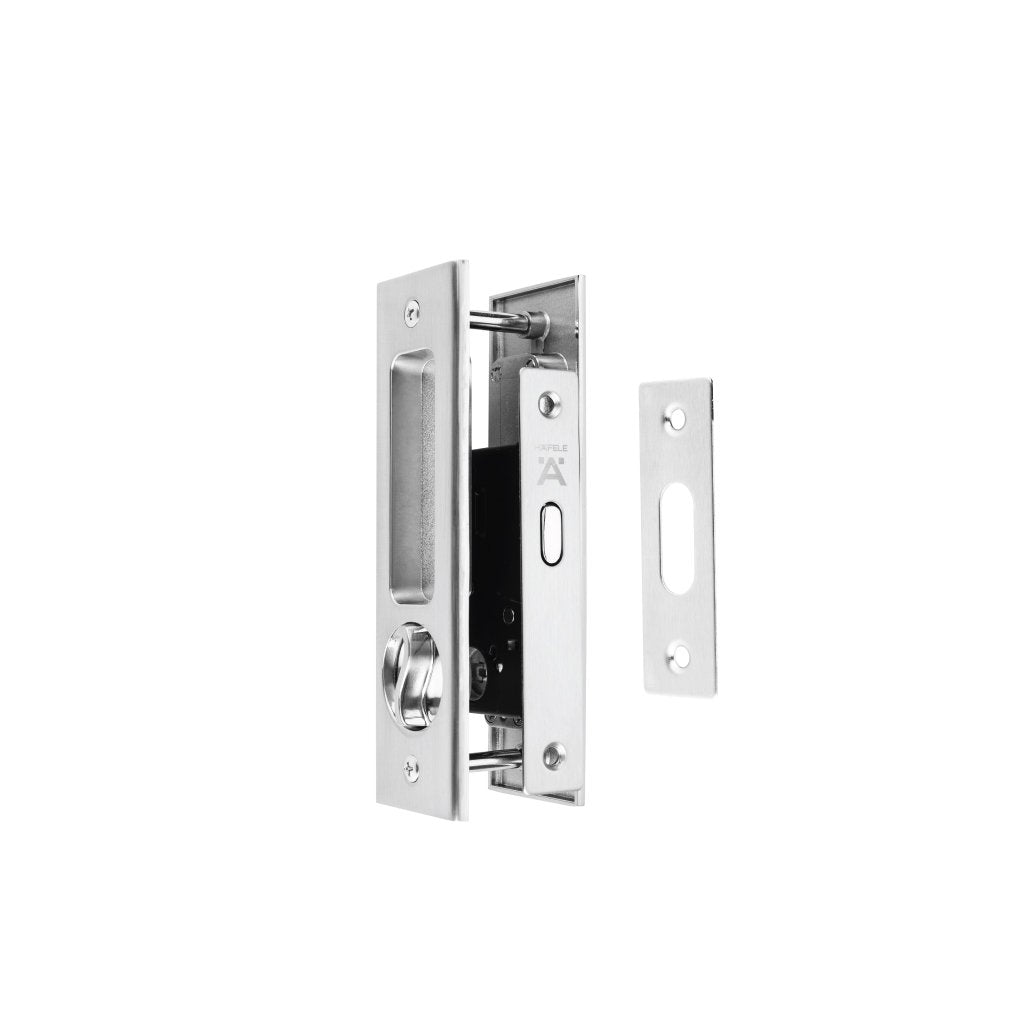 Bộ khóa kèm tay nắm hình chữ nhật - Cửa toilet